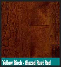 Yellow Birch - Glazed Rust Red